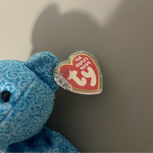 Ty Beanie Baby Retired "Classy" Blue Teddy Bear 2001 - Picture 6 of 8